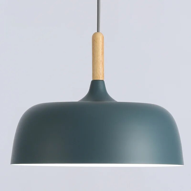 Pendant Lamp | Nordic Modern Design with Wooden Accent | LED Lighting | Adjustable Height