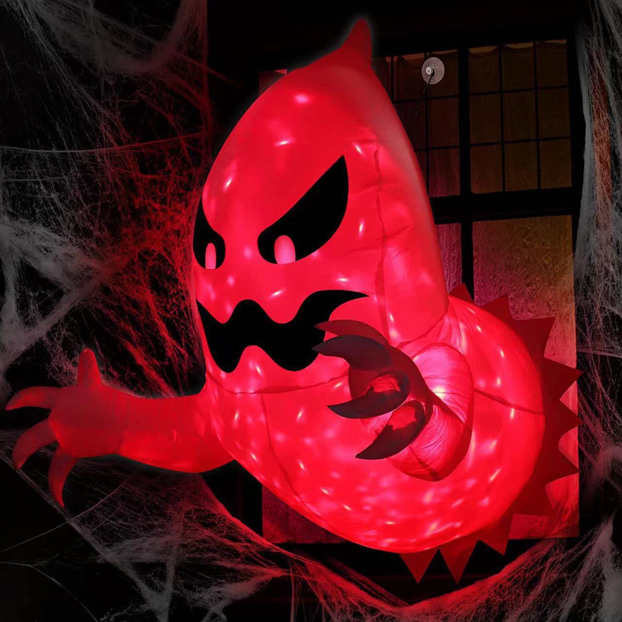 LED Halloween Inflatable Ghost Decoration with Bright Glowing Lights