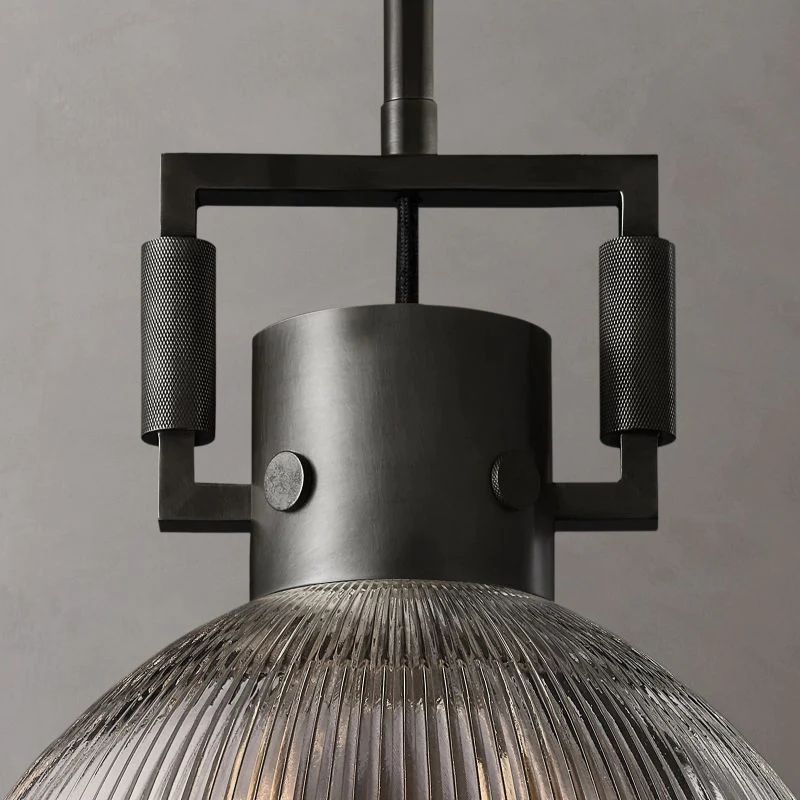 Munda Pendant — Prismatic Glass Kitchen Light with Solid Copper Accents
