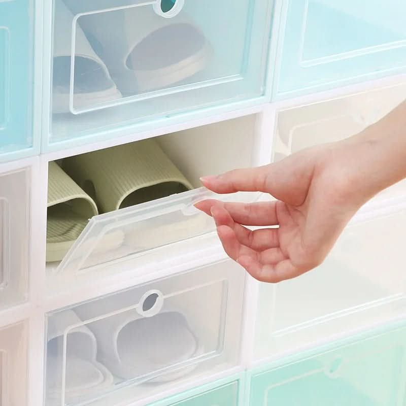 Transparent Stacking Shoe Organizer for Effortless Storage
