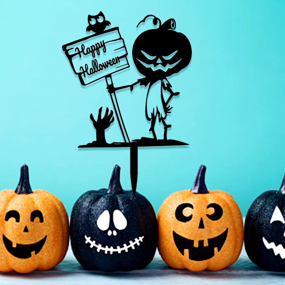 Halloween Metal Yard Stake with Spooky Outdoor Decor