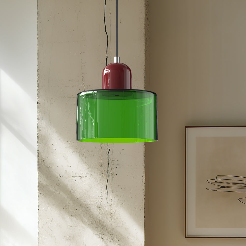 Pendant Light | Bauhaus-Inspired Glass Shade | Adjustable Hanging Length | Easy Assembly