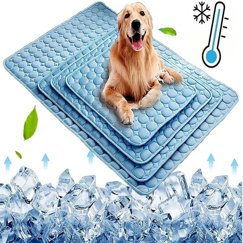 Cooling Mat for Dogs And Cats: Breathable, Washable Pet Bed with Polyester Fiber Filling, Ideal for Summer, Car Seat And Small House Covers, Dog Cooling Mat