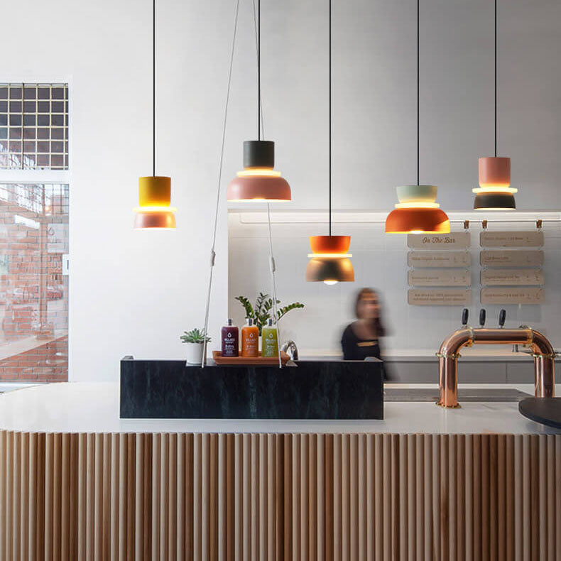 LED Pendant Lamp | Colorful Nordic Macaron Design | Metal Shade | Energy Saving