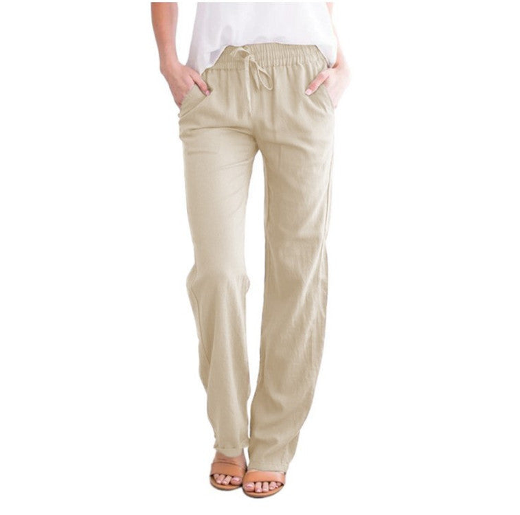 Women’s Casual Pants | Lightweight & Breathable Fabric | Elastic Waistband & Drawstring | Sustainable Design