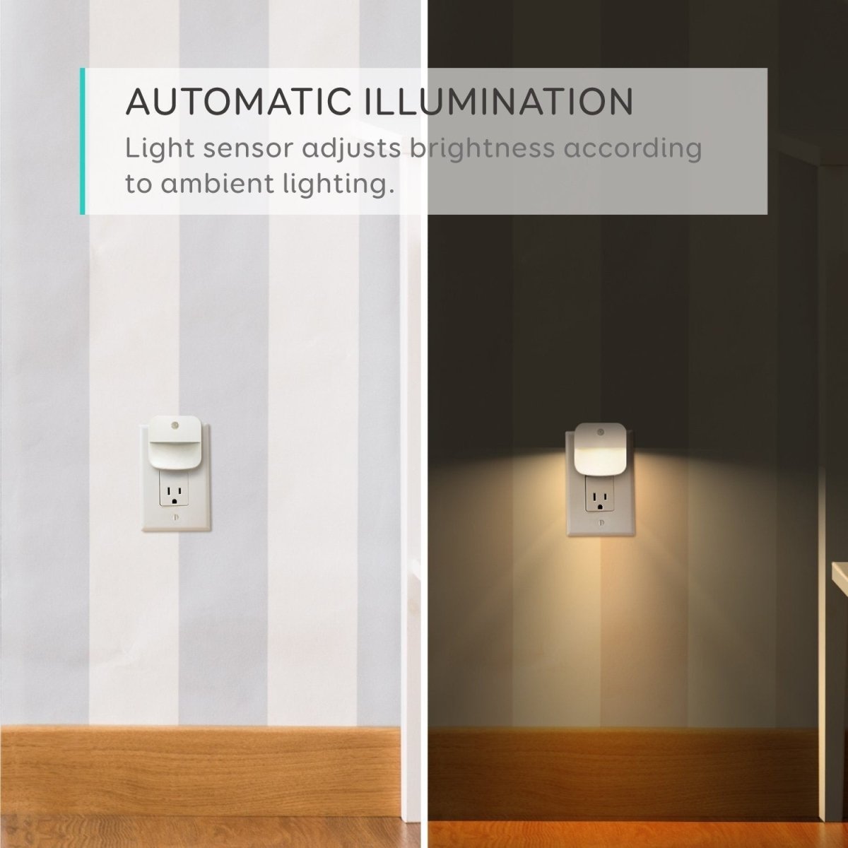 GlowGuard Automatic LED Night Lights - 6 Pack for Easy Illumination