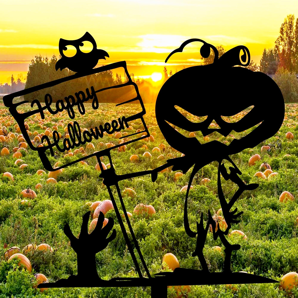 Halloween Metal Yard Stake with Spooky Outdoor Decor