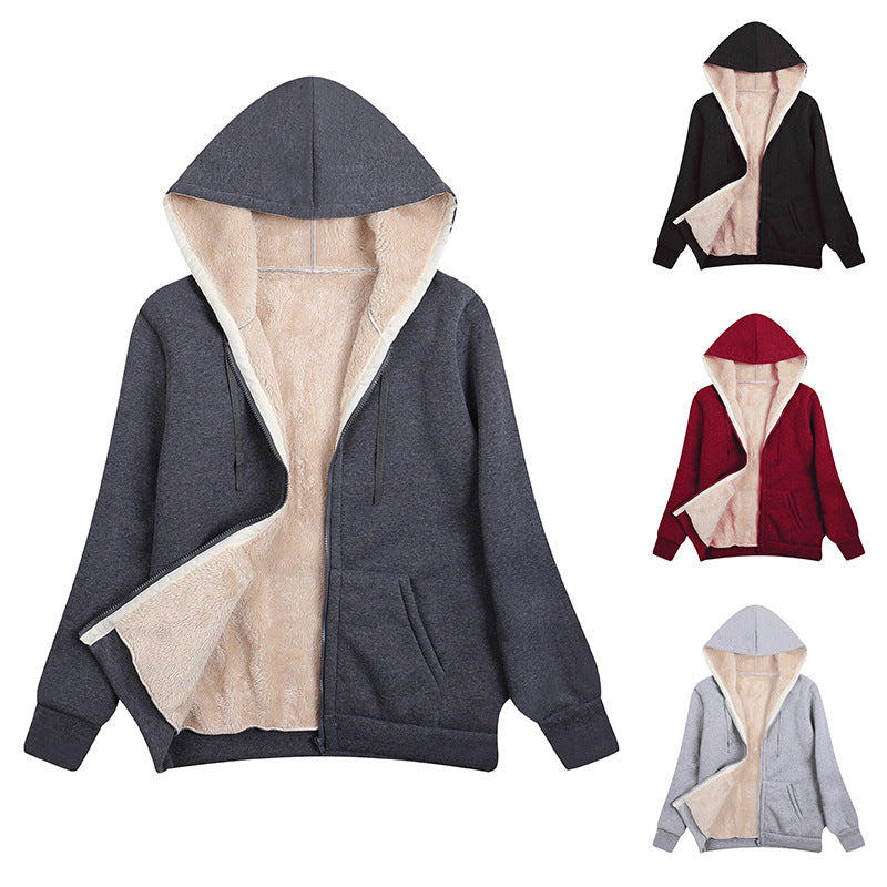 Women's Fleece Jacket | Soft Warmth | Windproof Hood Protection | Reusable