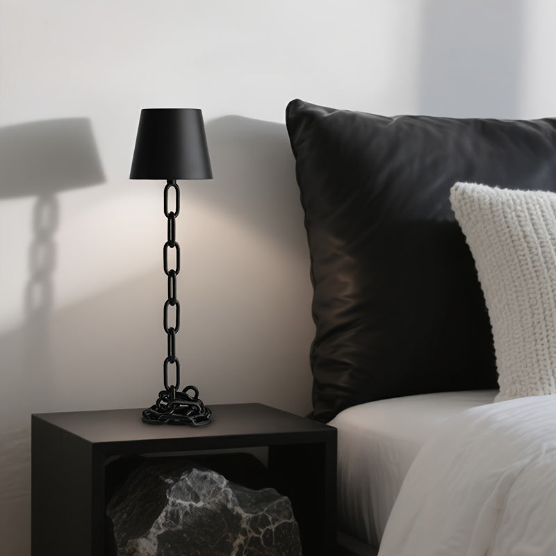 Sleek Chain-Style Desk Lamp with Cordless LED Technology