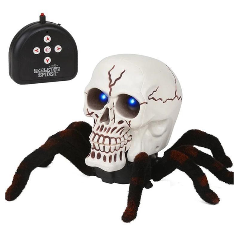Remote Control Halloween Skeleton Spider with Glowing LED Eyes