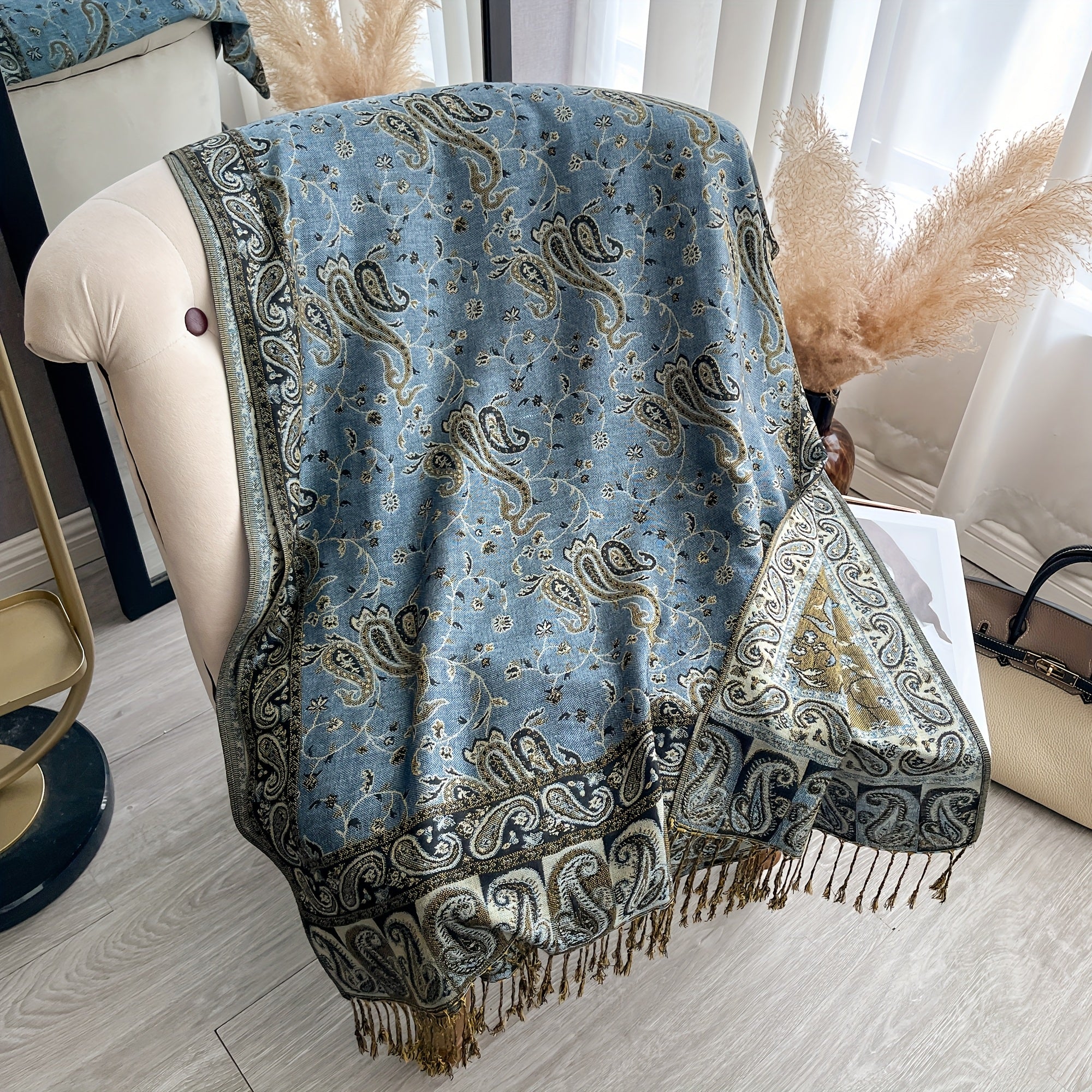 Paisley Scarf | Lightweight | Stylish Pattern Accent | Polyester