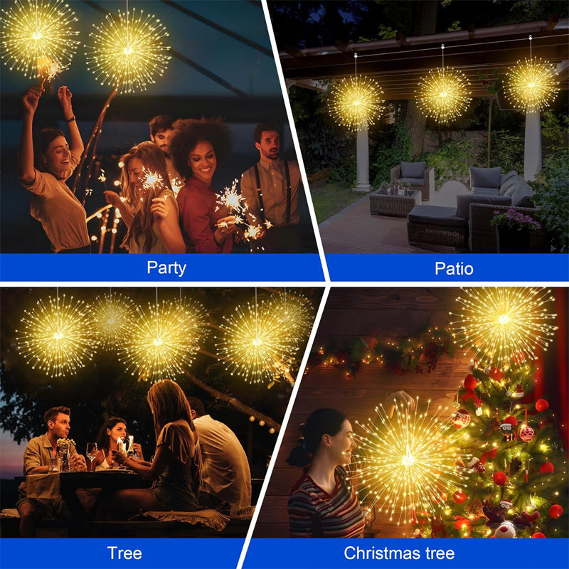 LED Outdoor Decoration Lights – Automatic Solar Fireworks