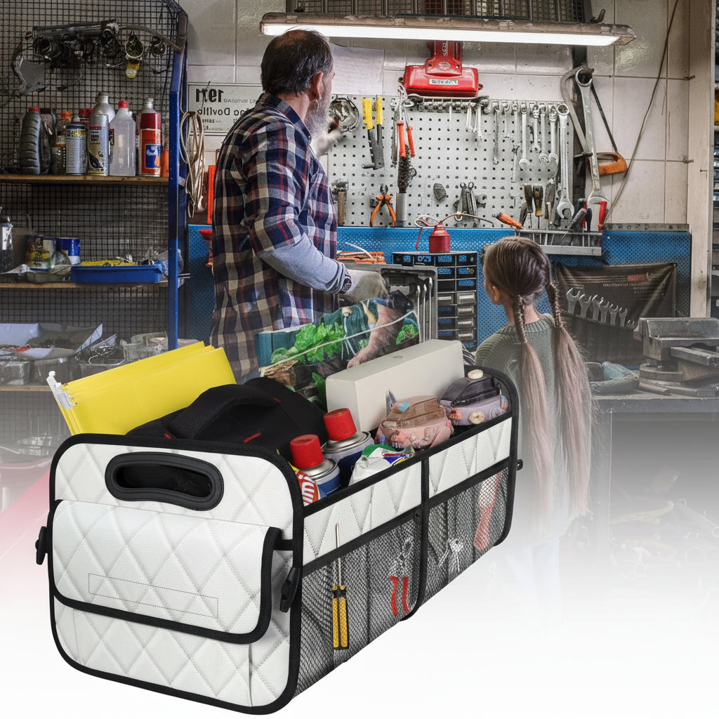 Versatile Collapsible Trunk Organizer with Waterproof Material and 50L Capacity