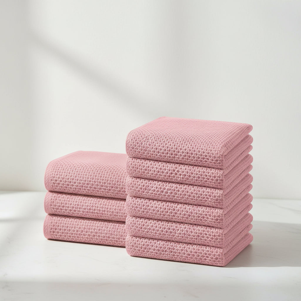 Premium Cotton Kitchen Cloths Set – Highly Absorbent Waffle Texture