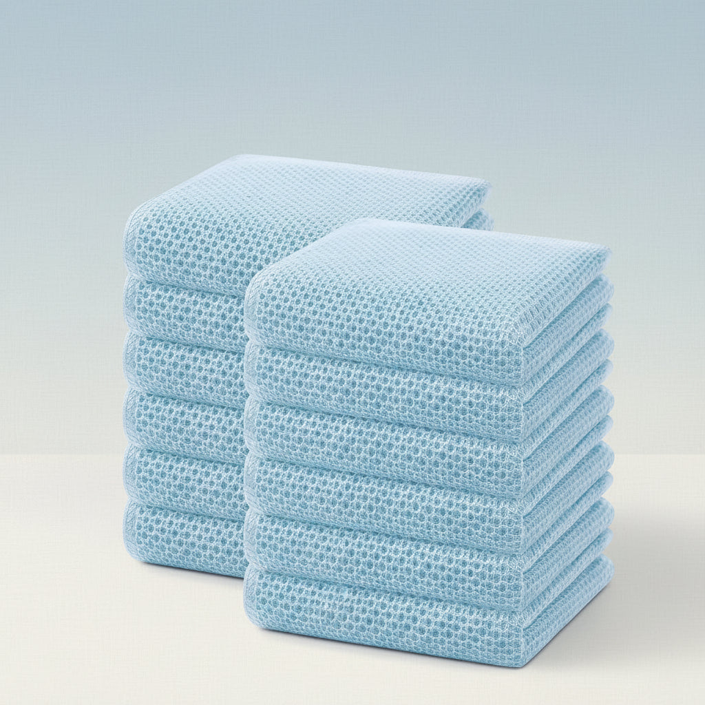 Premium Cotton Kitchen Cloths Set – Highly Absorbent Waffle Texture