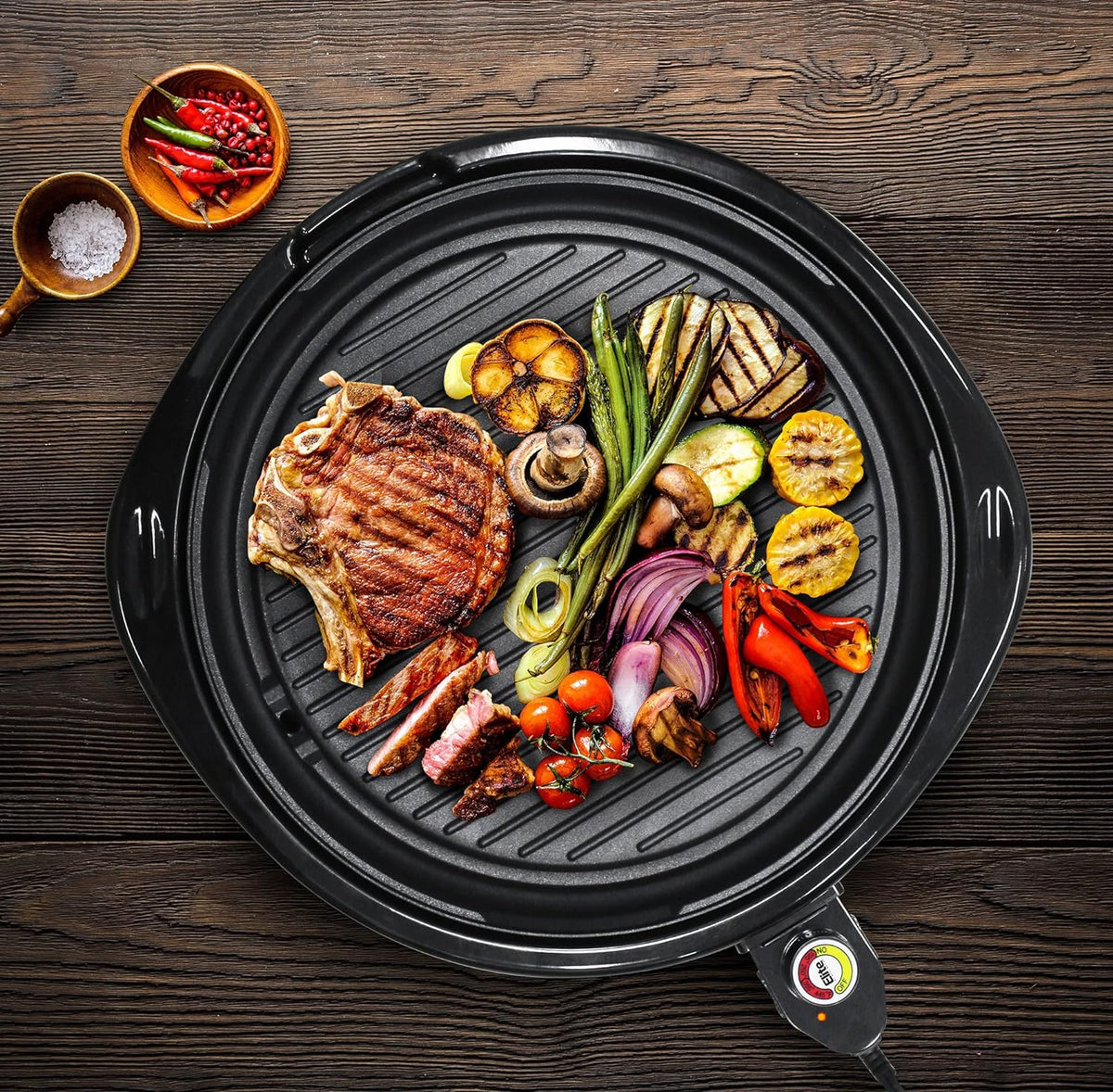 Nonstick Electric Tabletop Grill – Smokeless Cooking Solution