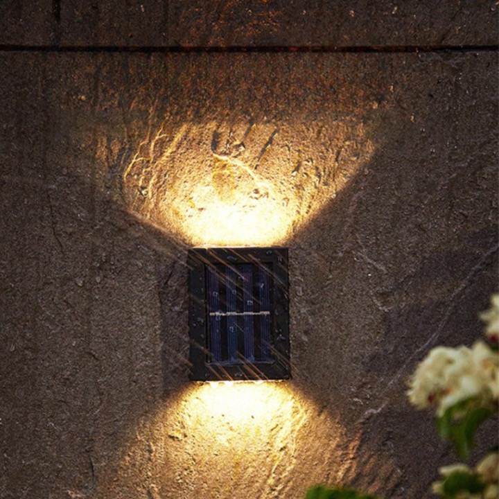 Solar LED Wall Light | Wireless with Dusk-to-Dawn Sensor | Weatherproof & Rechargeable Battery | Up to 10 Hours Lighting