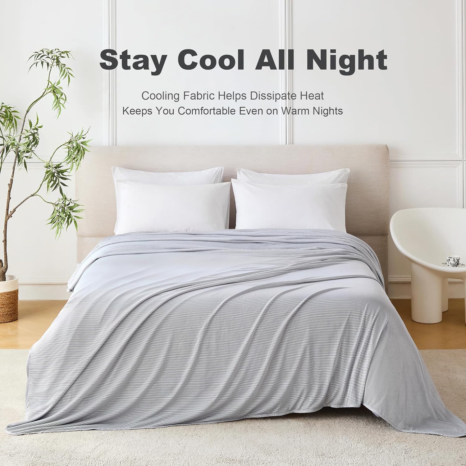 Breathable Cooling Blanket for Hot Sleepers – Lightweight Summer Throw