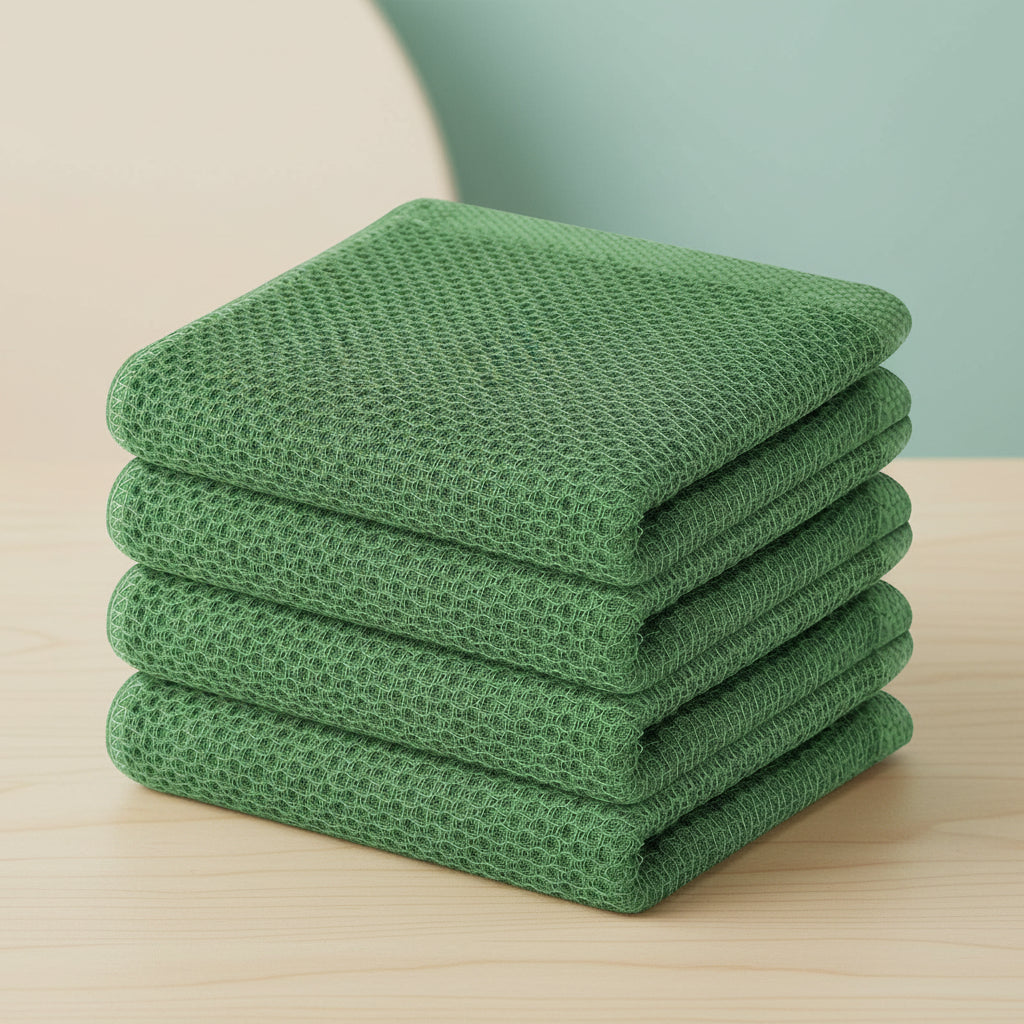 Premium Cotton Kitchen Cloths Set – Highly Absorbent Waffle Texture