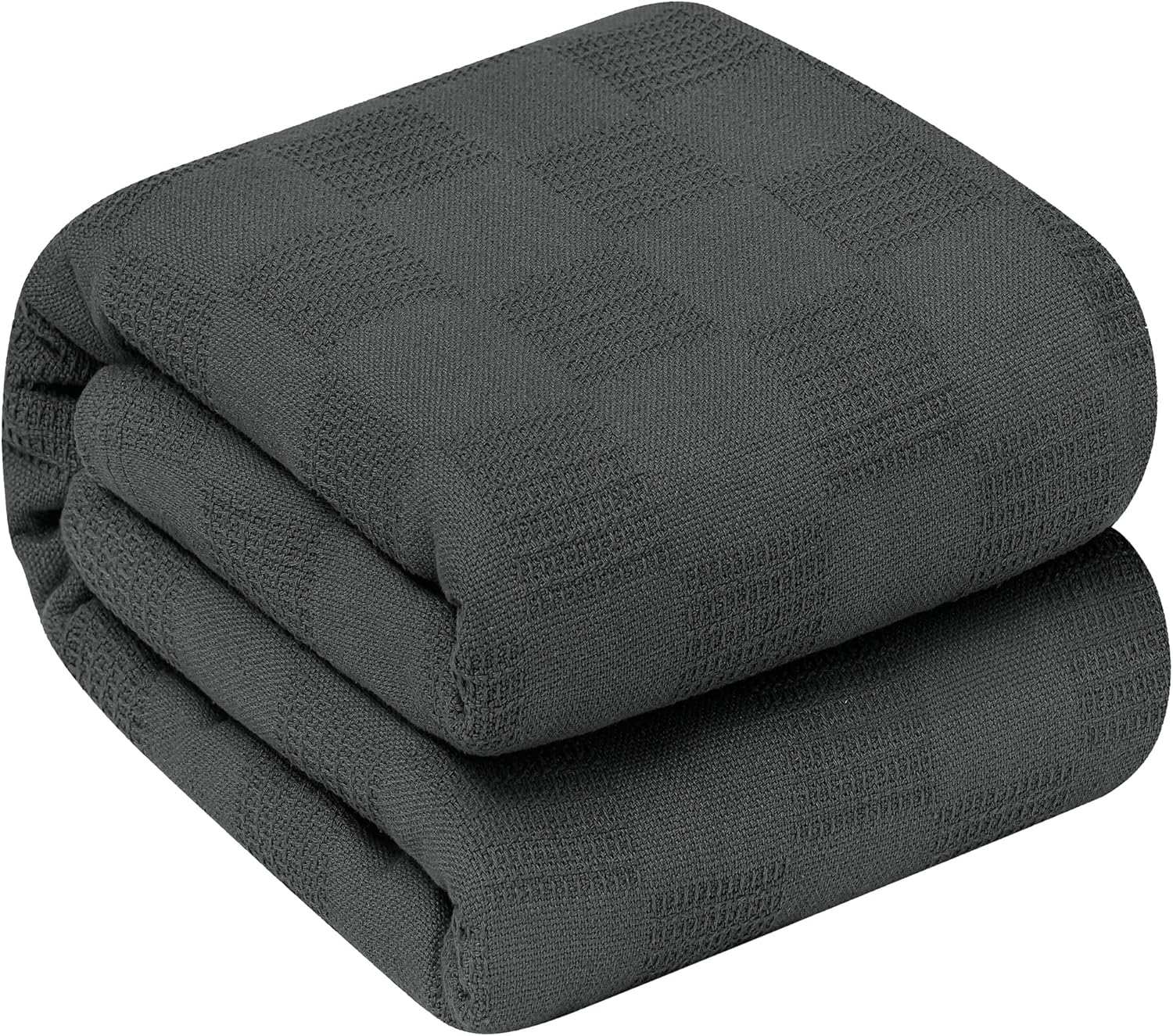 Lightweight Grey Cotton Blanket - 350 GSM Soft and Breathable Comfort