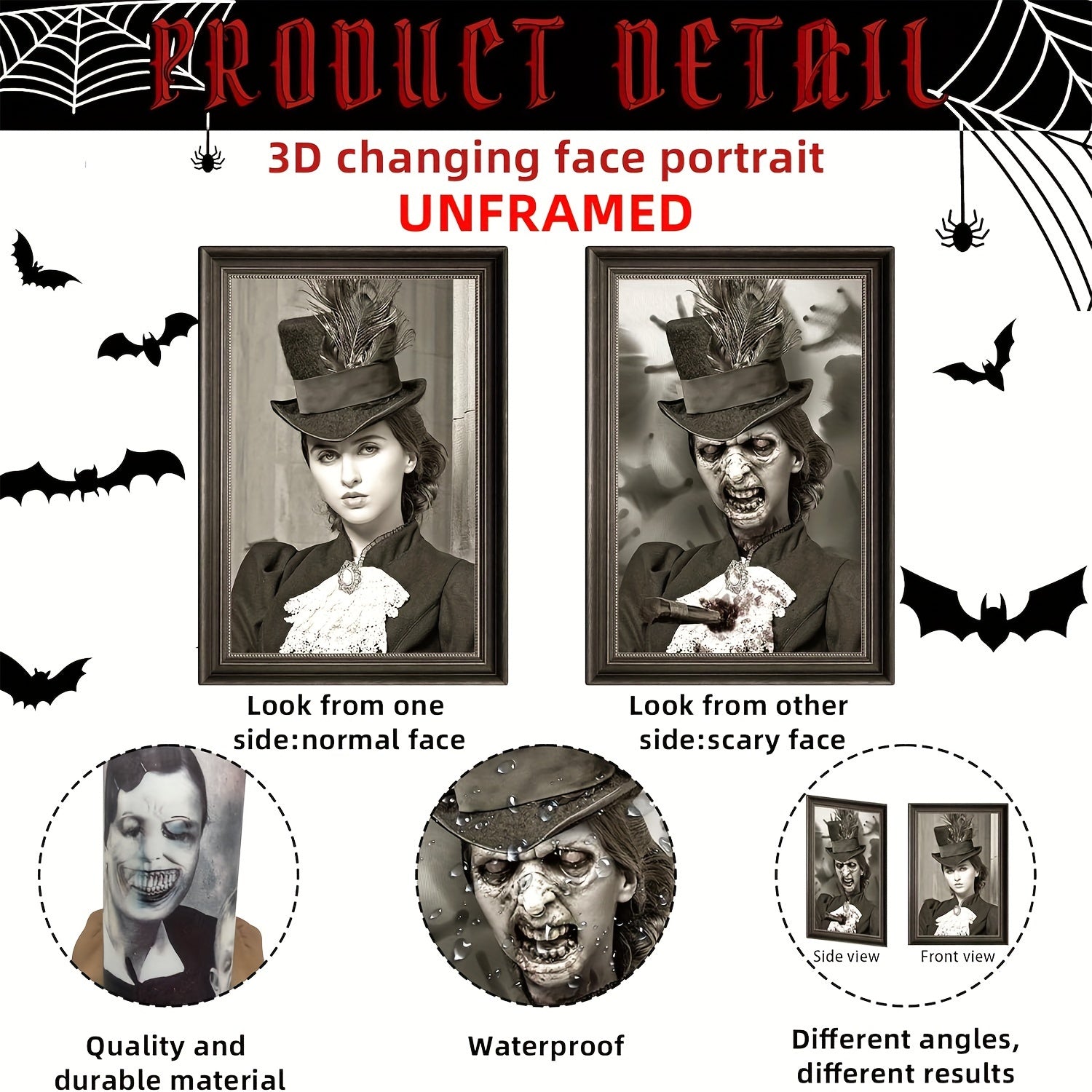 3D Moving Halloween Portraits for Haunted Walls and Doors