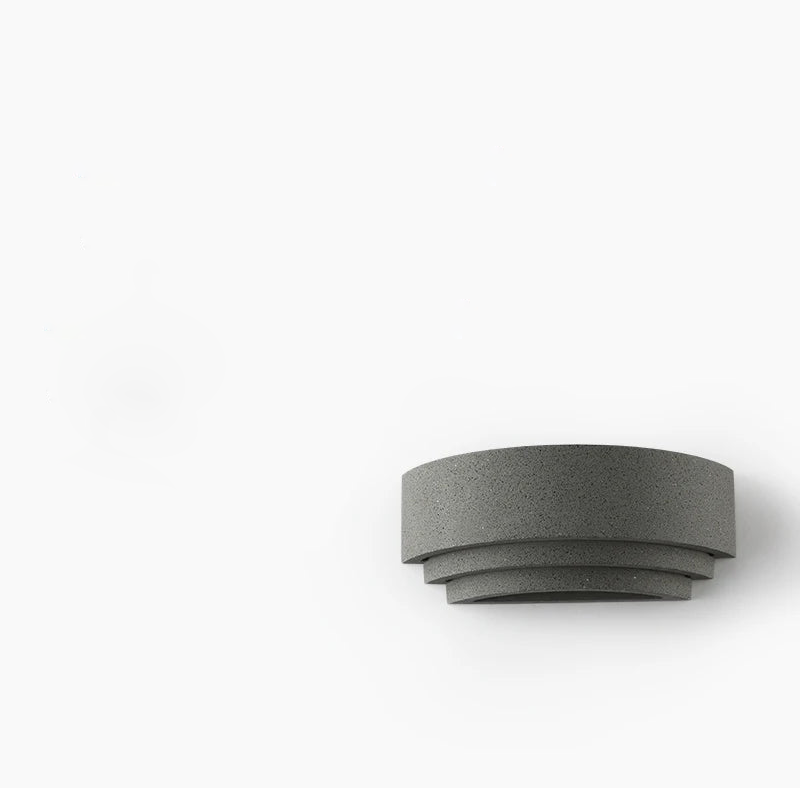 Waterproof LED Wall Sconce Lume Stone | Modern Minimalist Cement Finish | Outdoor Indoor Wall Mounted Light | IP65, Warm White, Energy Efficient, 110V-220V Compatible