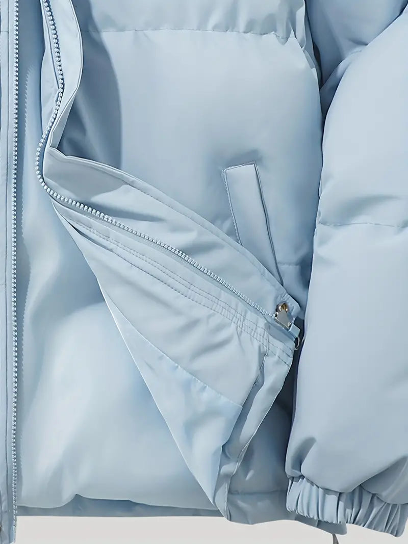Hooded Puffer Jacket | Quilted Lightweight Insulation | Zipper Closure & Adjustable Hem | Warmth and Comfortable Fit