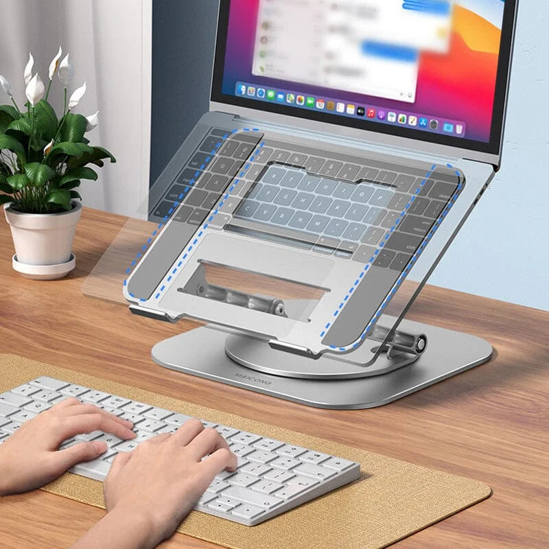 360-Degree Rotating Laptop Holder in Aluminum Alloy