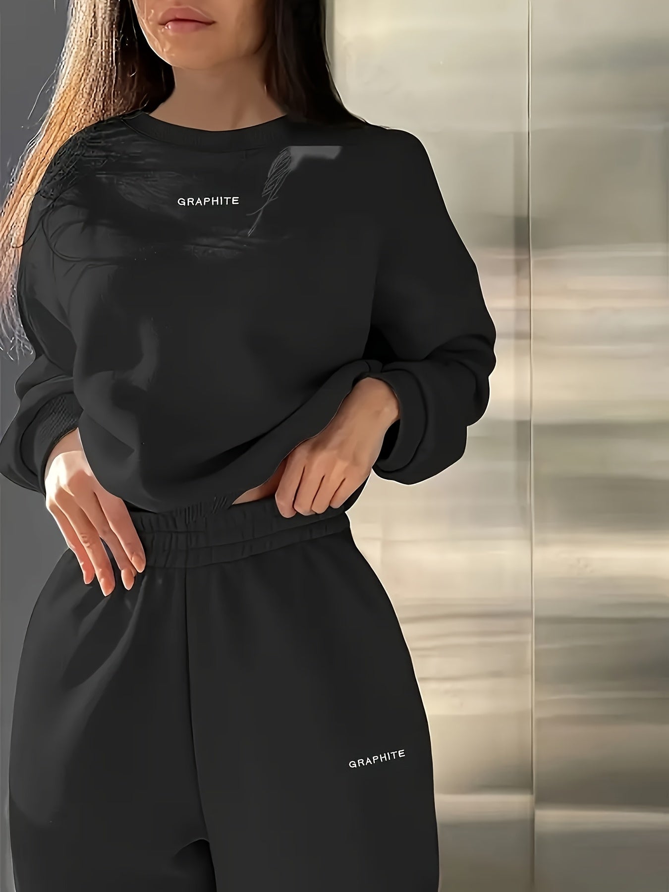 Women's Sweatshirt Set | Stretchy Knit | All-Season Comfort | Polyester