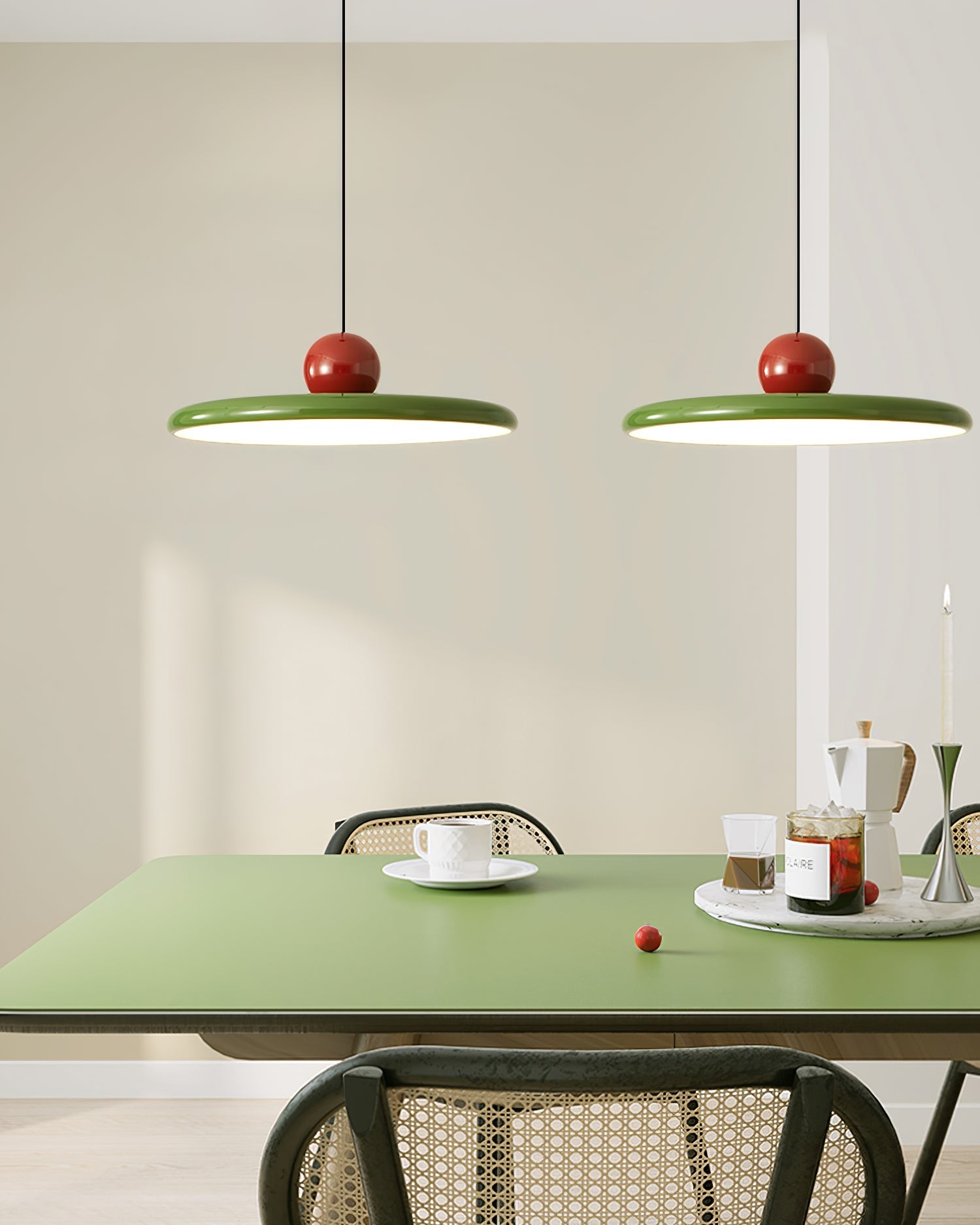 Circular LED Ring Pendant Light | Minimalist Glossy Design | Metal & Acrylic | Adjustable Hanging Height