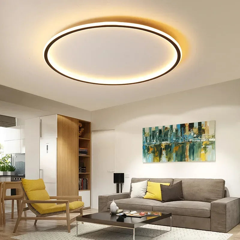 LED Ceiling Light | Scandinavian Round Design | Aluminum & Iron | 30 cm Diameter