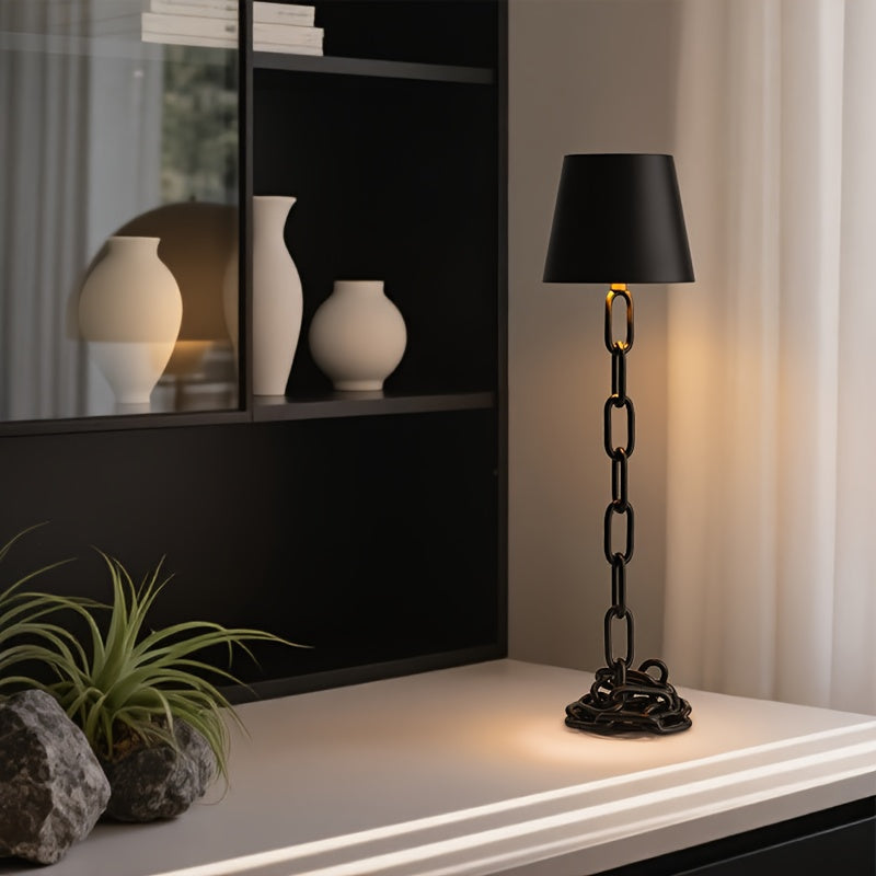 Sleek Chain-Style Desk Lamp with Cordless LED Technology