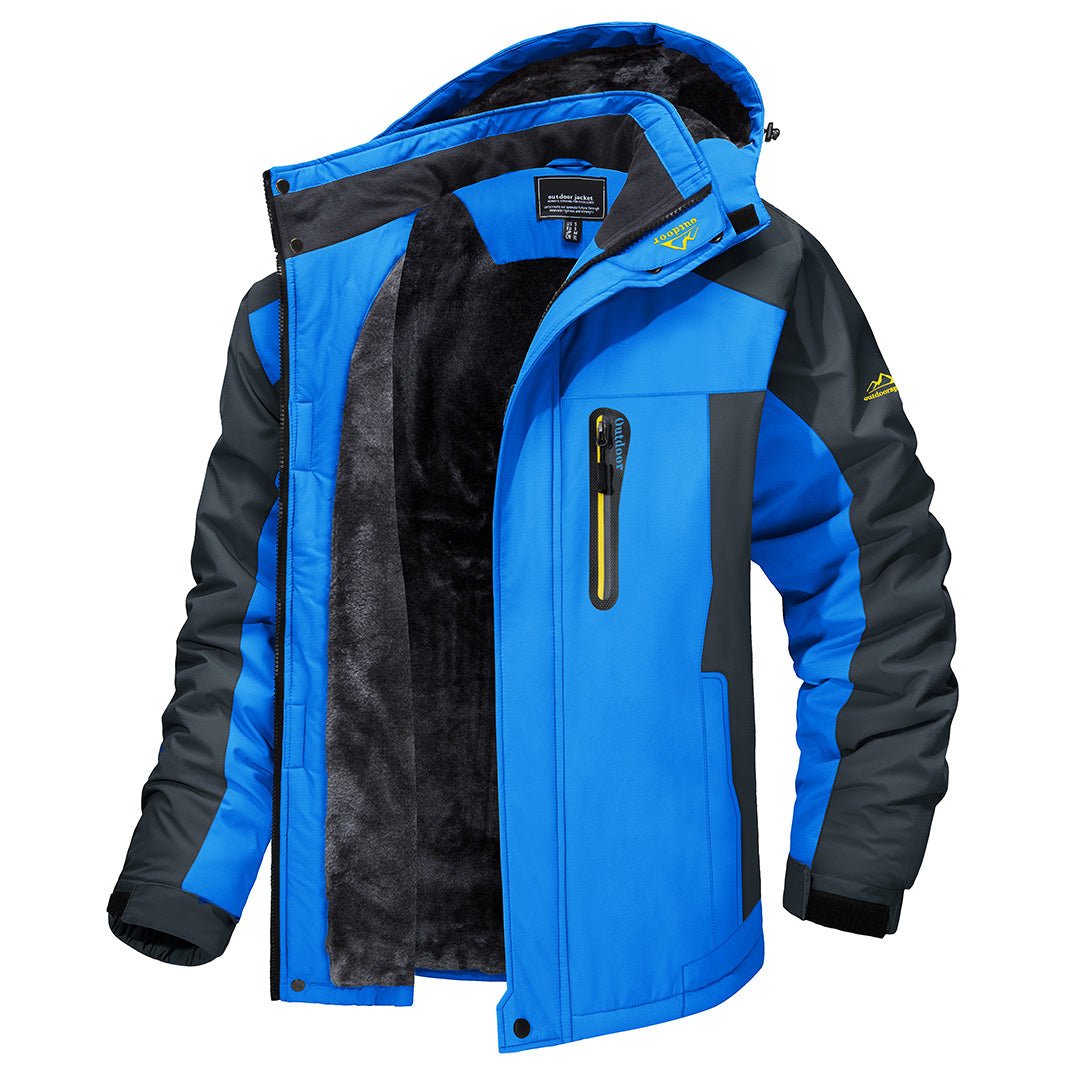 Men's Insulated Windproof Outdoor Jacket | Adjustable Hood & Cuff Closures | Durable Fabric | Comfortable Fit