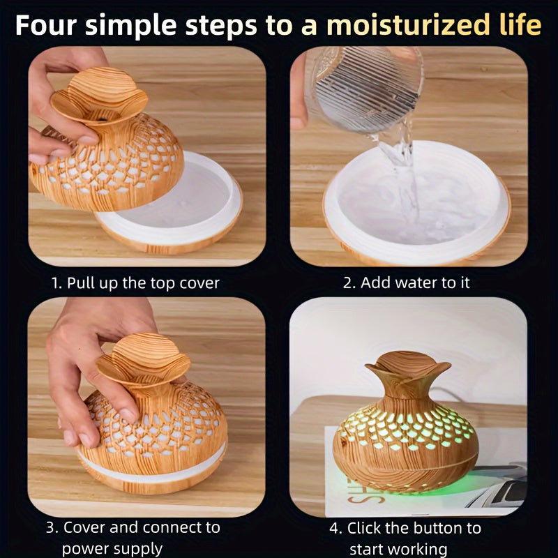 Natural Essence USB Humidifier – Aromatherapy Lamp for Home & Office