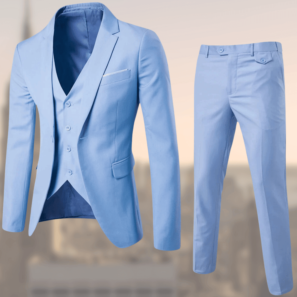 Men’s Three-Piece Suit Set | Tailored Fit & Notch Lapels | Premium Fabric | Versatile Formal Wear