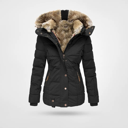 Women’s Winter Jacket | Fleece Lining & Hooded | Polyester | Warm Insulated Design