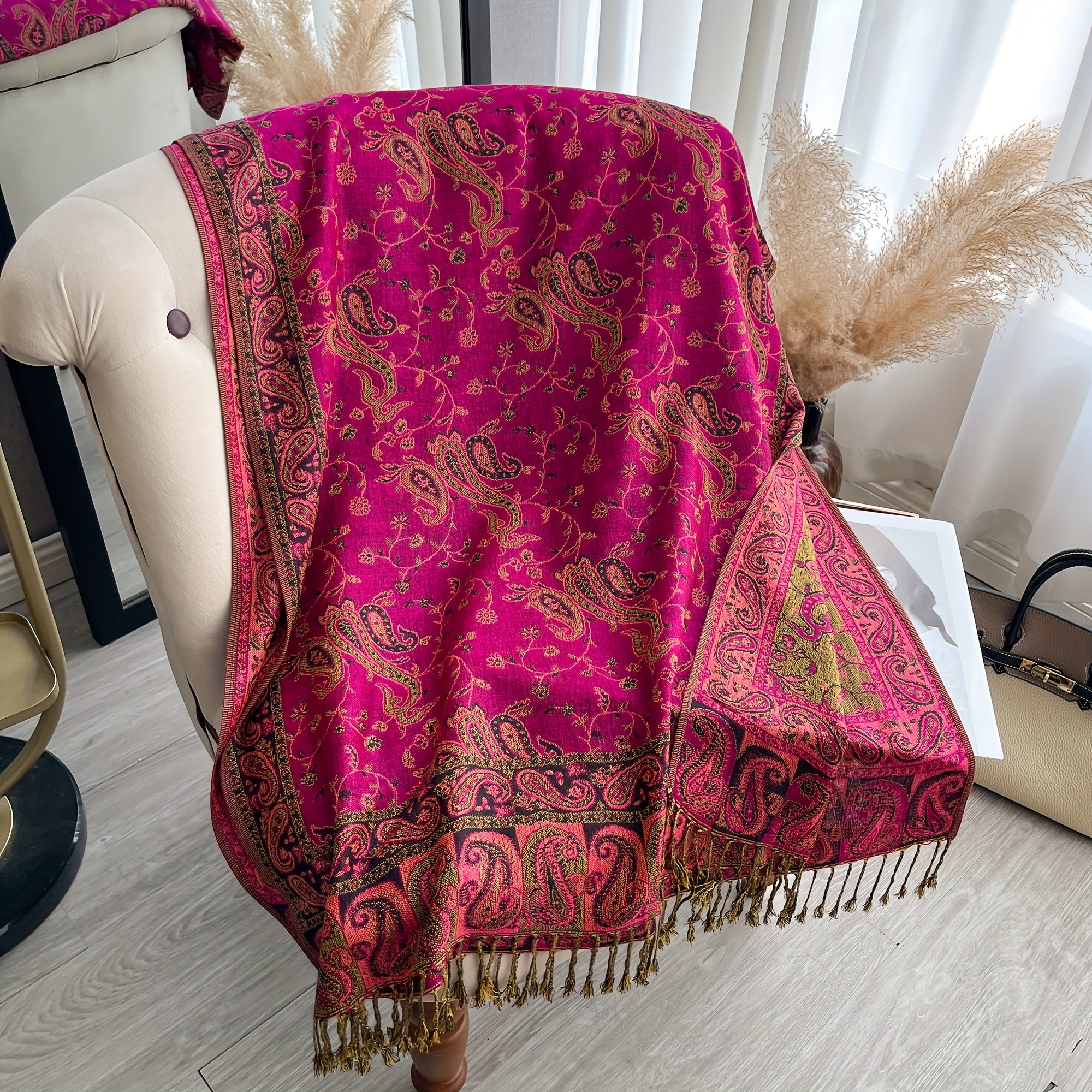 Paisley Scarf | Lightweight | Stylish Pattern Accent | Polyester