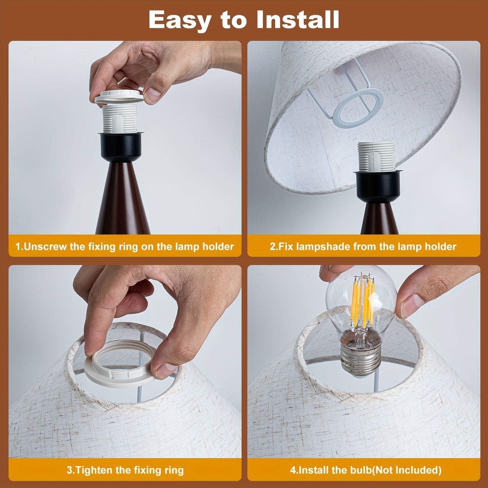 Elegant Dual Bedside Lamps with Adjustable Color Shades