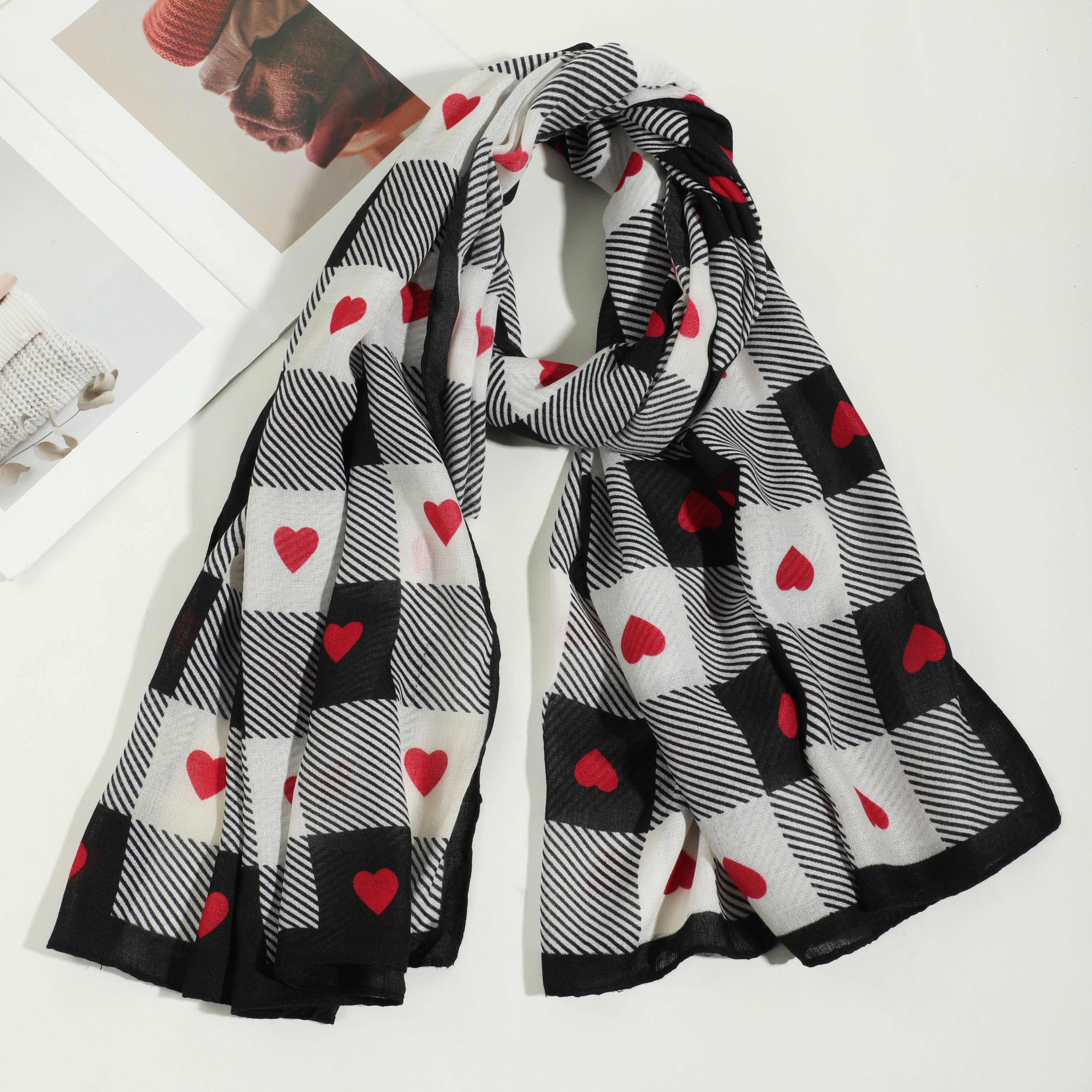 Plaid Scarf | Lightweight Warmth | Soft and Breathable Comfort | Viscose