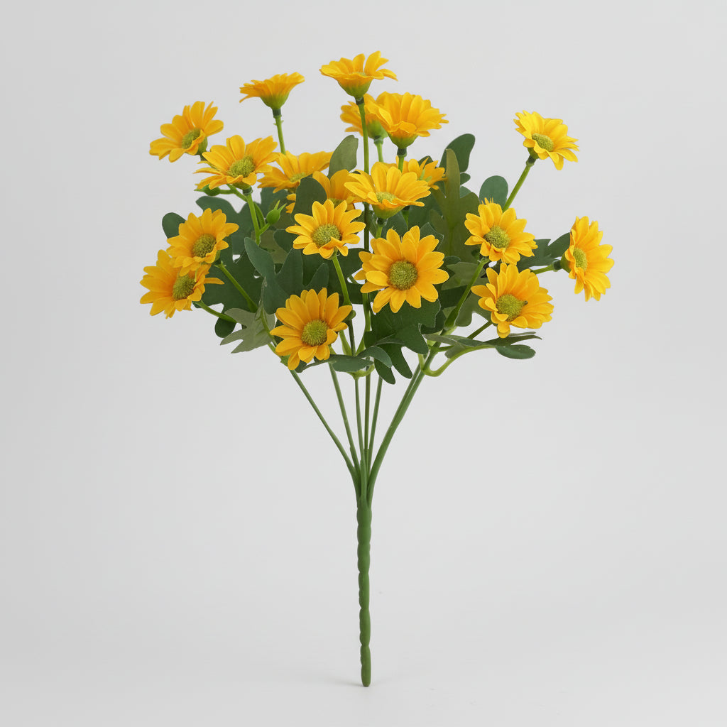Cheerful Daisy Faux Flower Arrangement for Home Decor
