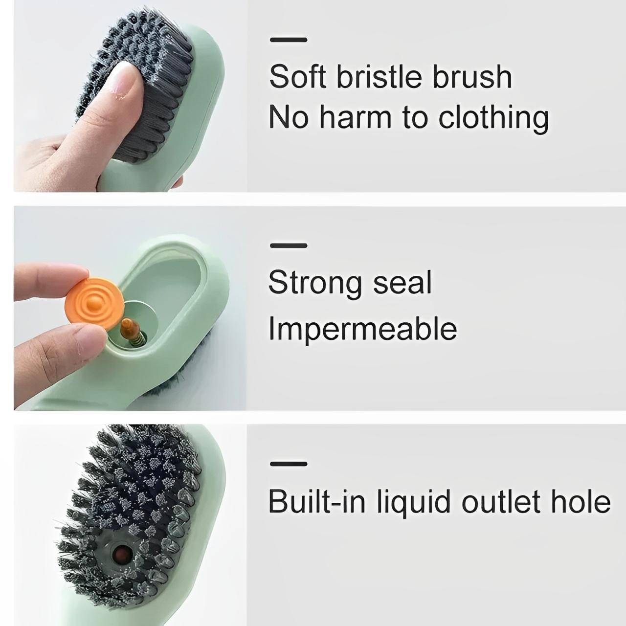 Dual Action Shoe Care Brushes with Automatic Dispensing
