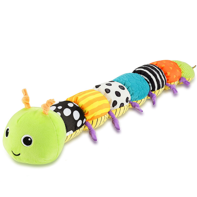 Stuffed Plush Caterpillar Rattle for Babies – Sensory Toy