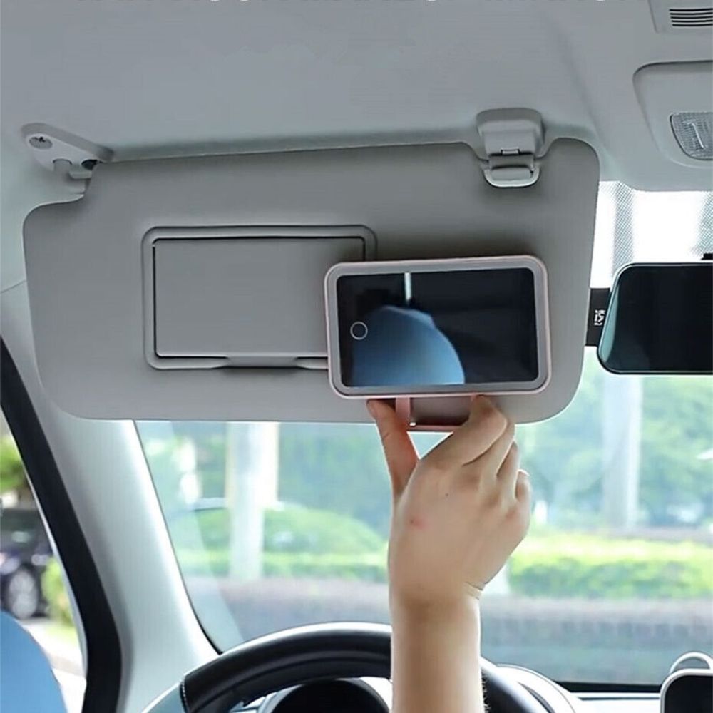 LED Vanity Mirror Attachment for Cars – Illuminated Makeup Mirror