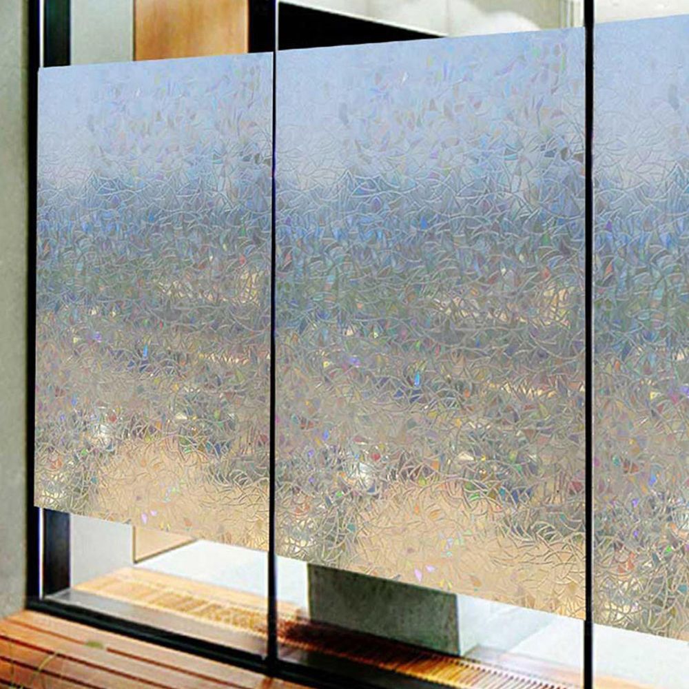 Privacy Film with Stained Glass Effect – Decorative Rainbow Design