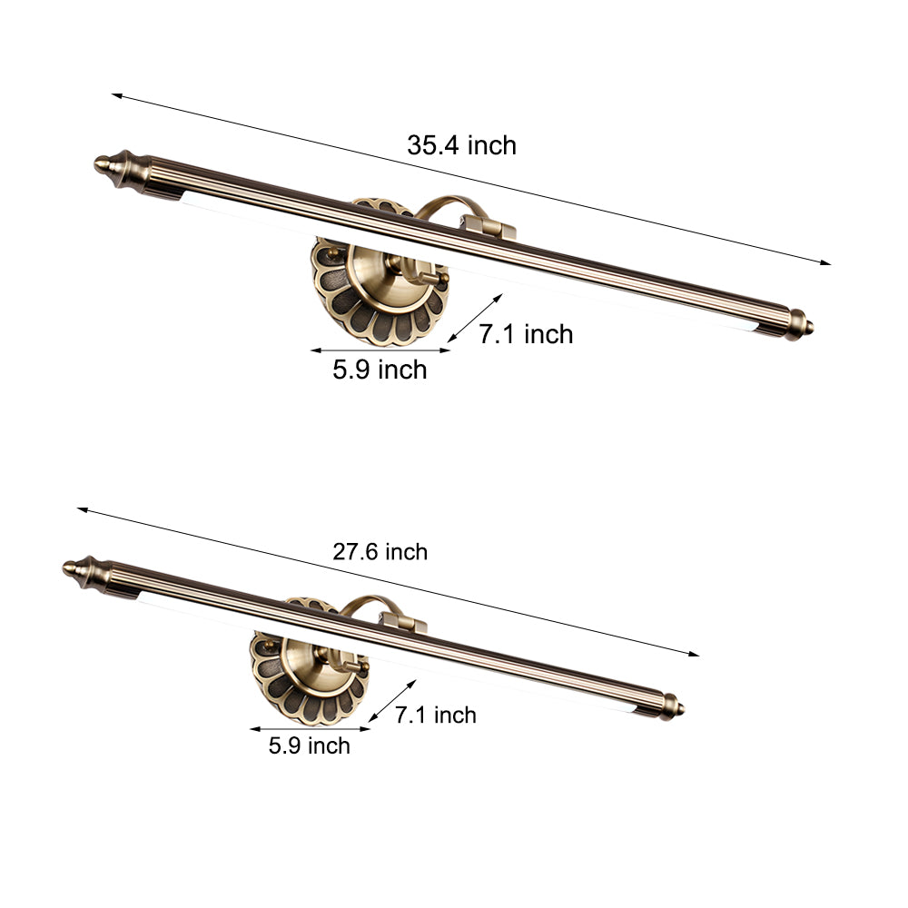 1-Light Linear Metallic Vanity Bath LED Light