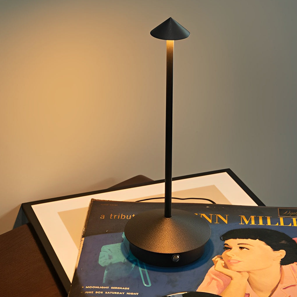 11.41 Inch Cordless Cute Small Mushroom Top Taavita Table Lamp
