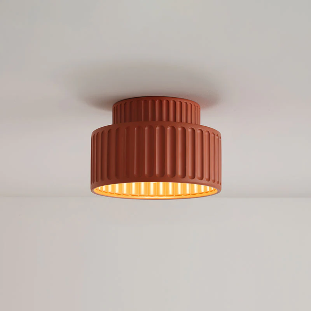 Charming Vintage-Inspired Semi-Flush Ceiling Light for Low Spaces