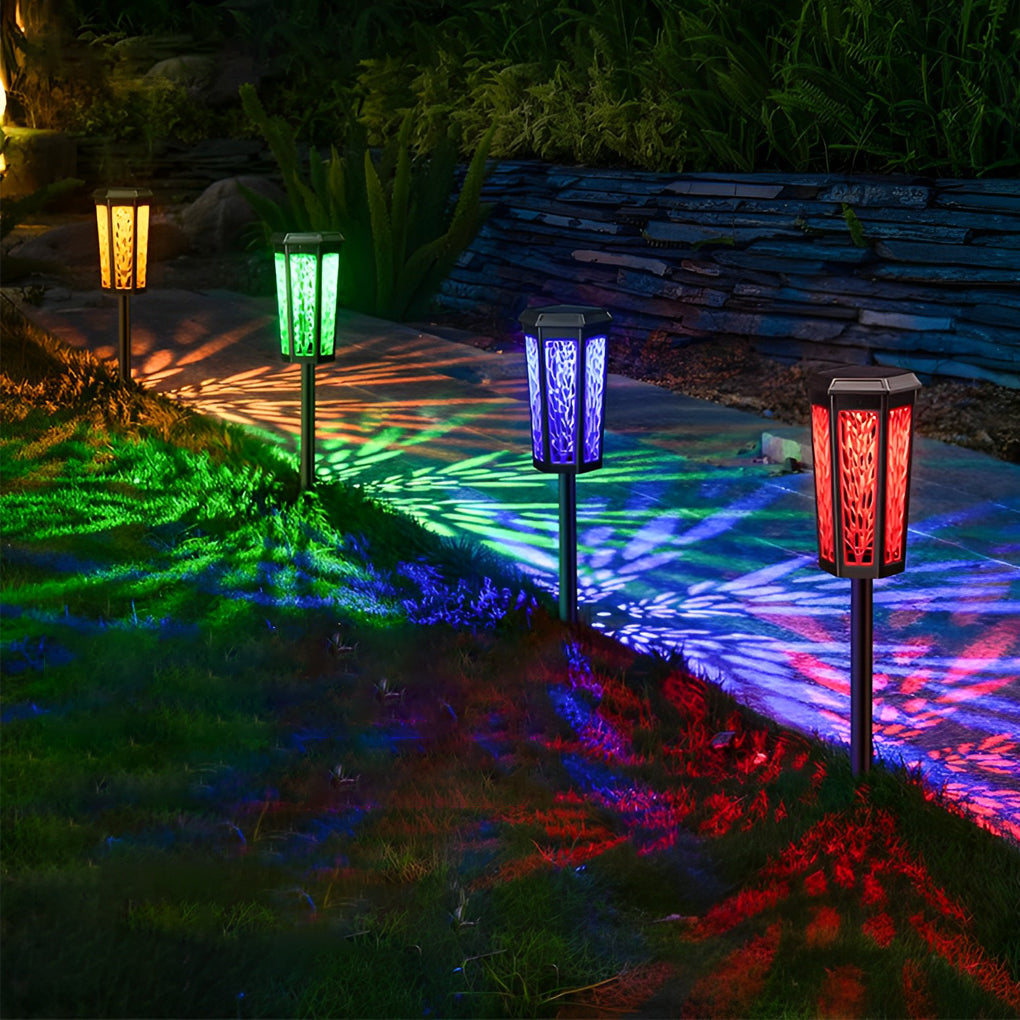 1 Pc Taavita Waterproof Intelligent LED Color Changing Solar Lights Outdoor Lamp