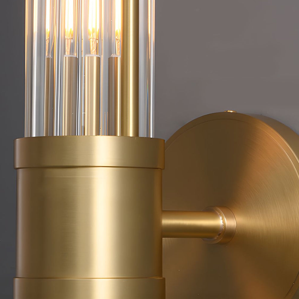 1/2-Light Modern Taavita Wall Sconce with Cylinder Clear Glass Shade