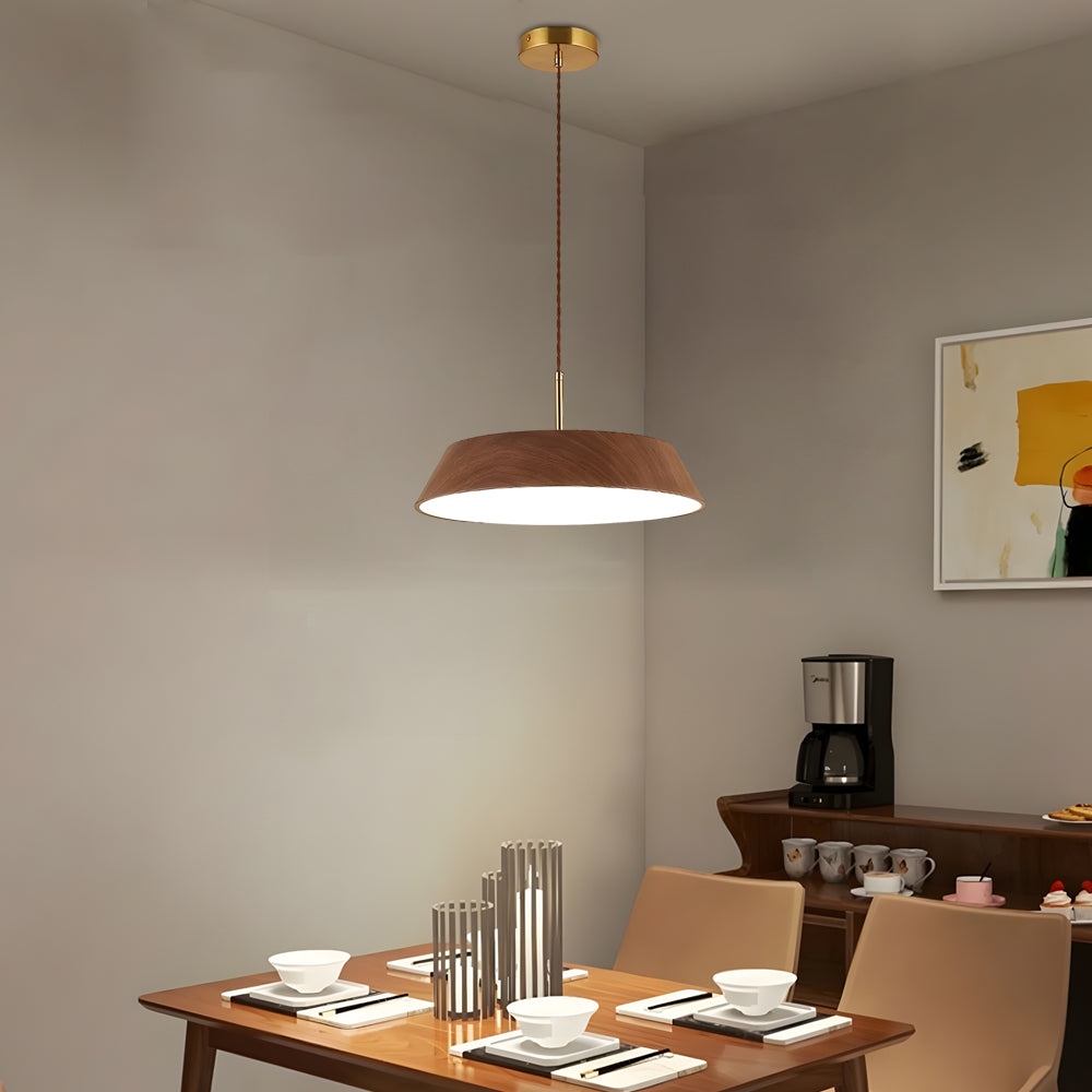 15.74-Inch Round Wood Taavita Style LED Pendant Light